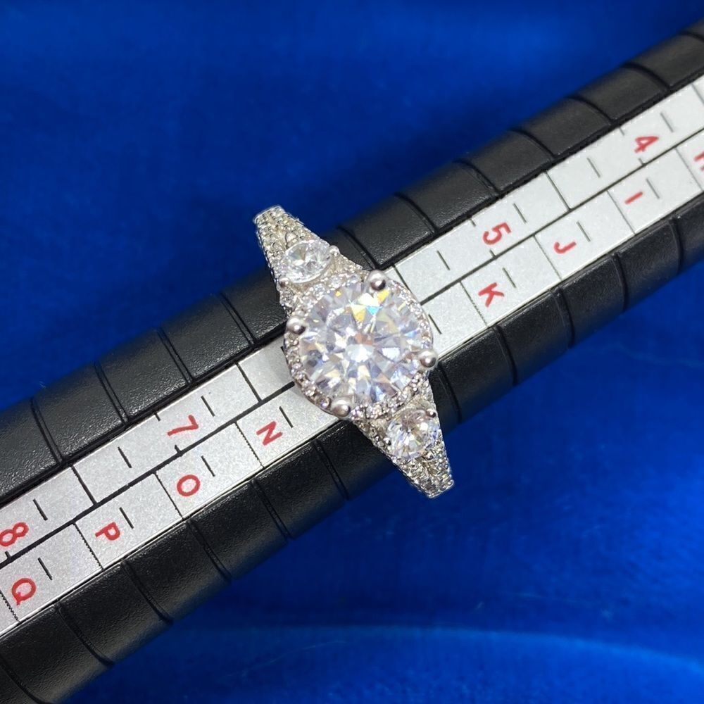 💛 925 Fancy CZ Princess Ring - Picture 5 of 5